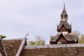 Roof Top of Antique pavilion of Wat Sisaket Monastery at Vientiane, Laos. Royalty Free Stock Photo