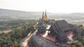 Wat Somdet Phu Ruea Ming Mueang Temple from aerial view