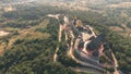 Wat Somdet Phu Ruea Ming Mueang Temple from aerial view