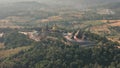 Wat Somdet Phu Ruea Ming Mueang Temple from aerial view