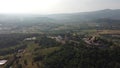 Wat Somdet Phu Ruea Ming Mueang Temple 4k fly over aerial view.