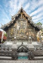 Wat Sri Suphan,metallic silver Buddhist temple,Chaingmai old town,Thailand