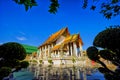 Wat Suthat Thepphawararam with clear blue sky background