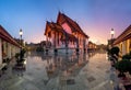 Wat Suthat Thepphawararam twilight in bangkok,Thailand