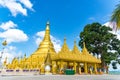 Wat Suwan Khiri, Simulation of Golden Shwedagon Pagoda , Ranong, Thailand April 01,2018 Royalty Free Stock Photo