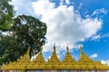 Wat Suwan Khiri, Simulation of Golden Shwedagon Pagoda , Ranong, Thailand April 01,2018 Royalty Free Stock Photo