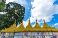 Wat Suwan Khiri, Simulation of Golden Shwedagon Pagoda , Ranong, Thailand April 01,2018 Royalty Free Stock Photo