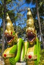 Wat Thai Temple Dragons Royalty Free Stock Photo
