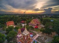 Wat thai, sunset in temple Thailand,They are public domain or tr