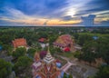 Wat thai, sunset in temple Thailand,They are public domain or tr