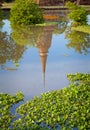 Wat Thai temple flood Royalty Free Stock Photo