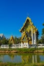 Wat in Thailand beautiful decorated with high towers