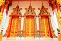 Door Of Wat Tham Bucha, Surat Thani, Thailand