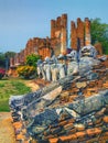 Wat thammikarat temple, Unesco World Heritage, in Ayutthaya, Thailand Royalty Free Stock Photo