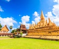 Wat Thap Luang in Laos Royalty Free Stock Photo