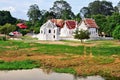 Wat Uposatha Ram,previously known as Wat Bot Manorom , is an old temple located on the bank of Sakae Krang River , Uthai Thani Royalty Free Stock Photo