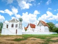 Wat Uposatharam, temple at Uthai Thani, Thailand on cloudy day