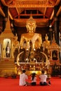 Buddha statues at Thad Makmo Stupa Royalty Free Stock Photo