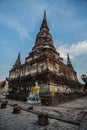 Wat yai chai mongkol , Ayutthaya Royalty Free Stock Photo