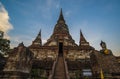 Wat yai chai mongkol , Ayutthaya Royalty Free Stock Photo