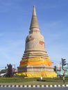 Wat Yai Chai Mongkol, is situated to the southeast of the city