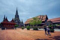 Wat yai chai mongkol temple in ayutthaya heritage site thailand Royalty Free Stock Photo