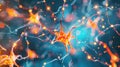 Watch as glowing neurons light up the brains complexity in this vibrant, cartoonstyle 3D illustration of neural activity