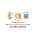 Watch band assortment concept icon Royalty Free Stock Photo