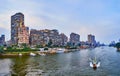 Watch the bank of Giza from the river, Egypt Royalty Free Stock Photo