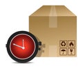 Watch and box shipping Royalty Free Stock Photo