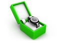 Watch in box Royalty Free Stock Photo