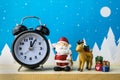 Watch and Children toys for christmas decoration. Royalty Free Stock Photo