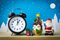 Watch and Children toys for christmas decoration. Royalty Free Stock Photo