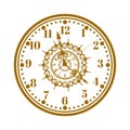 Watch face antique clock vector illustration.