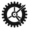 Watch gear wheel icon, simple style