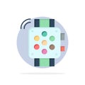 Watch, Hand Watch, Timer, Education Abstract Circle Background Flat color Icon