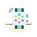 Watch, Hand Watch, Timer, Education Abstract Flat Color Icon Template Royalty Free Stock Photo