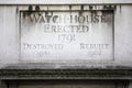 Watch House Plaque at St Sepulchre`s Church in London, UK