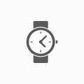 Watch icon, clock, time, accessory, hour