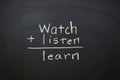 Watch Listen and Learn Royalty Free Stock Photo