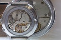 Watch machinery macro detail. Royalty Free Stock Photo