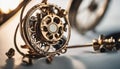 Watch mechanism close up Royalty Free Stock Photo