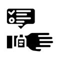 watch notification glyph icon vector illustration Royalty Free Stock Photo