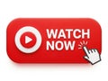 Watch now button isolated on white background Royalty Free Stock Photo