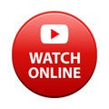 Watch online button Royalty Free Stock Photo