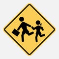 School children road sign Royalty Free Stock Photo