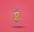 Watch and pizza. Pizza time. Pizza day