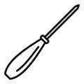 Watch repair metal tool icon, outline style