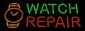 Watch Repair Neon Sign Royalty Free Stock Photo