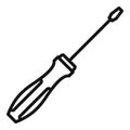 Watch repair steel tool icon, outline style